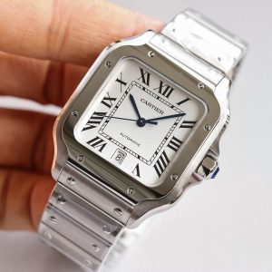 Alternative view of Brand: Cartier Santos 🇫🇷⚠️Authentic Mold Replica - Top-Tier Replica Type: New Casual Fashion Automatic Mechanical Men's Watch Crystal: Scratch-Resistant Sapphire Crystal Hands: Hour, Minute, Second Dial: White Dial Case: 316L Stainless Steel Bracelet: 316L Stainless Steel Dimensions: 39.8mm × 9.08mm Movement: ETA Imported Automatic Mechanical 1847(Complete range of styles available_Detailed craftsmanship rivals authentic models_Withstands comparison to boutique originals)